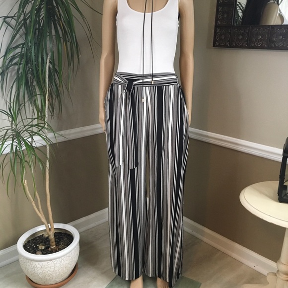 STRETCH SMOCK WAIST WIDE LEG PANTS with POCKETS - Picture 4 of 15